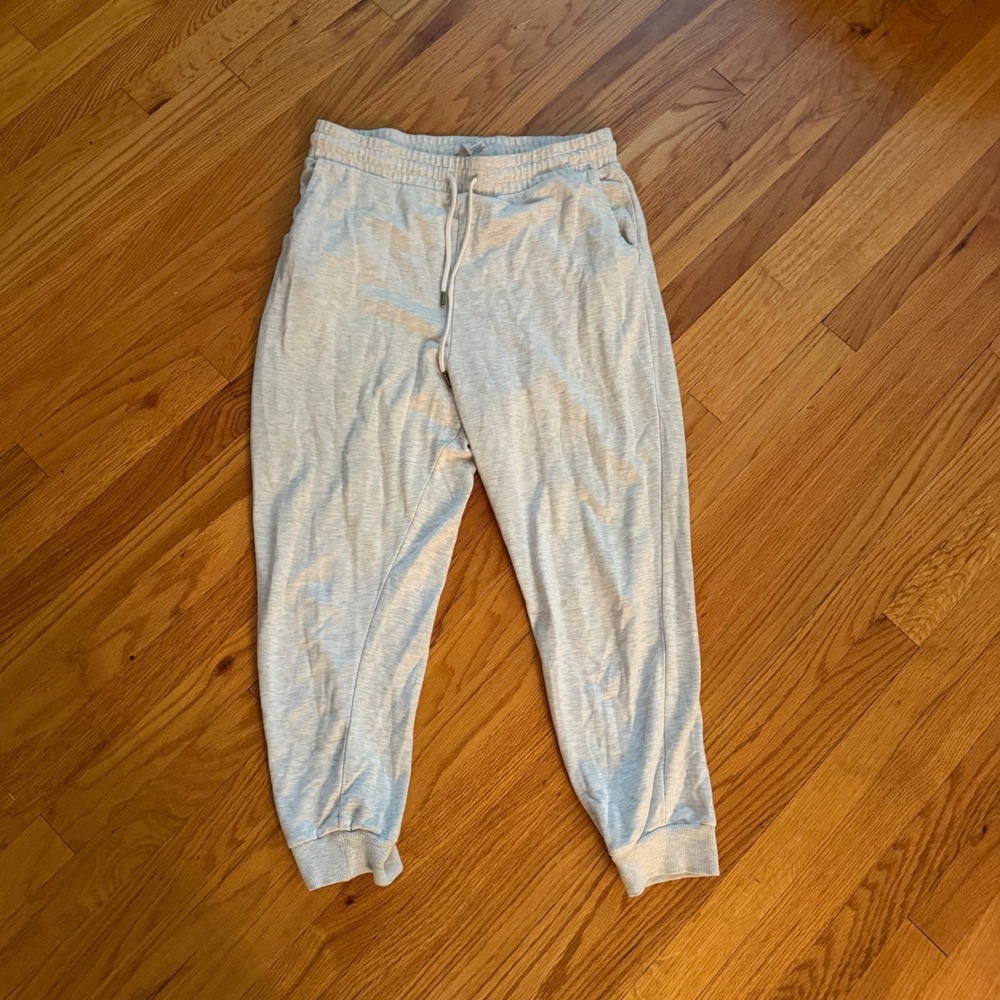 Garage Jogger Sweatpants Size Large Heather Gray Cotton Blend Drawstring Lounge